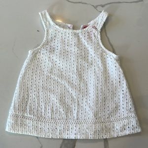 Lilly Pulitzer Girls white eyelet top- 2T